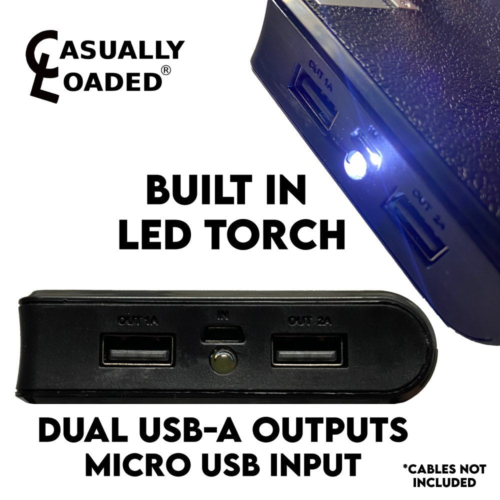 50000mAh Large Capacity Powerbank Power Bank 4 USB Port, Built-in Torc —